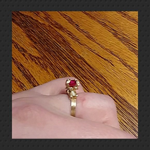🌠FlashIntroSale 14kYG Ruby Custom Engagement Ring - Picture 2 of 8